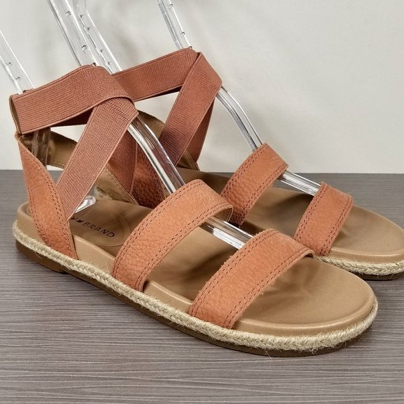 Lucky Brand Dilane Sandals, Canyon Clay Embossed Nubuck, Womens Size 6.5 M / 37 - Picture 1 of 11